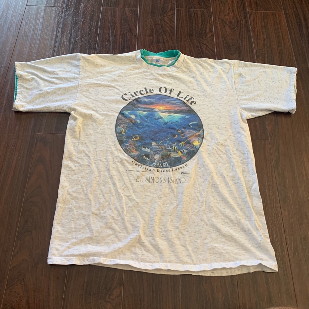 Vintage Christian Riese Lassen Circle Of Life tee - Picture 2 of 6